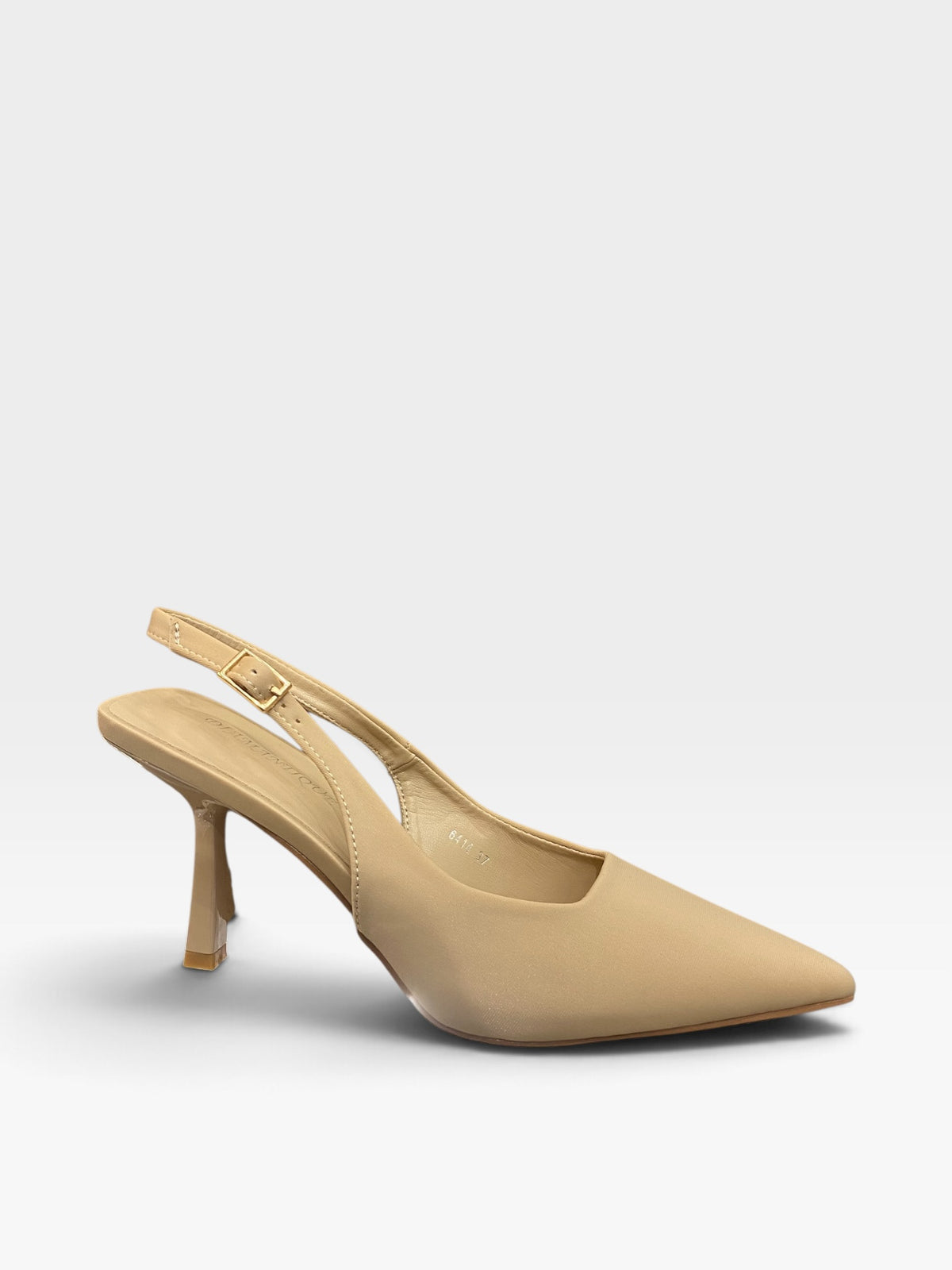 Décolleté Slingback Nude a Punta con Tacco