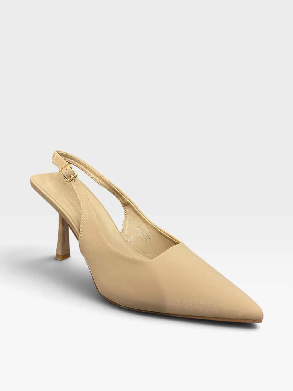 Décolleté Slingback Nude a Punta con Tacco