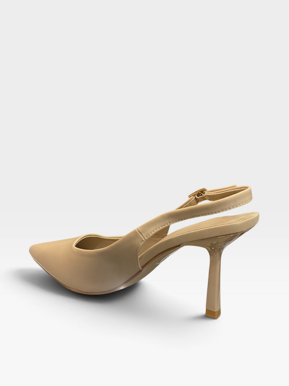 Décolleté Slingback Nude a Punta con Tacco