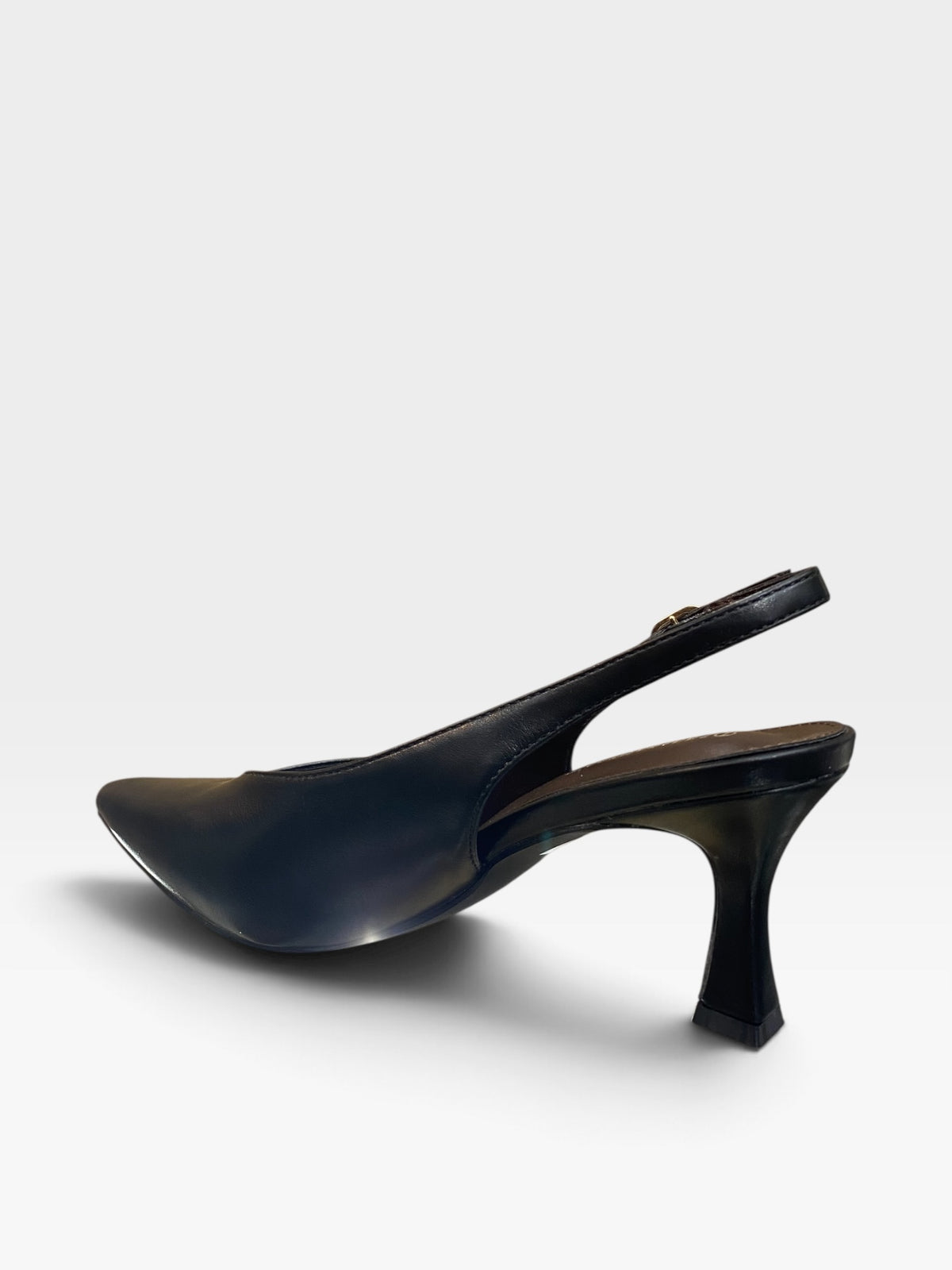 Décolleté Slingback in Pelle Nero