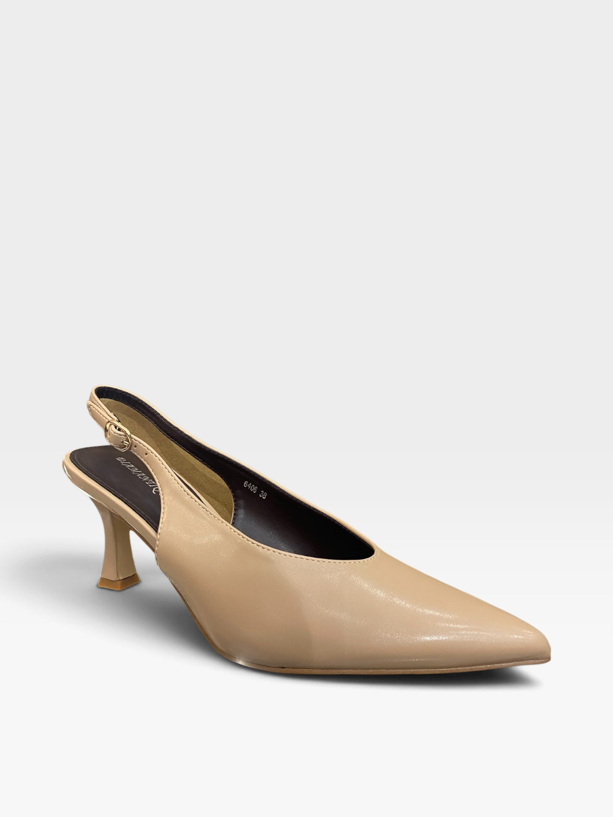 Décolleté Slingback in Pelle Nude