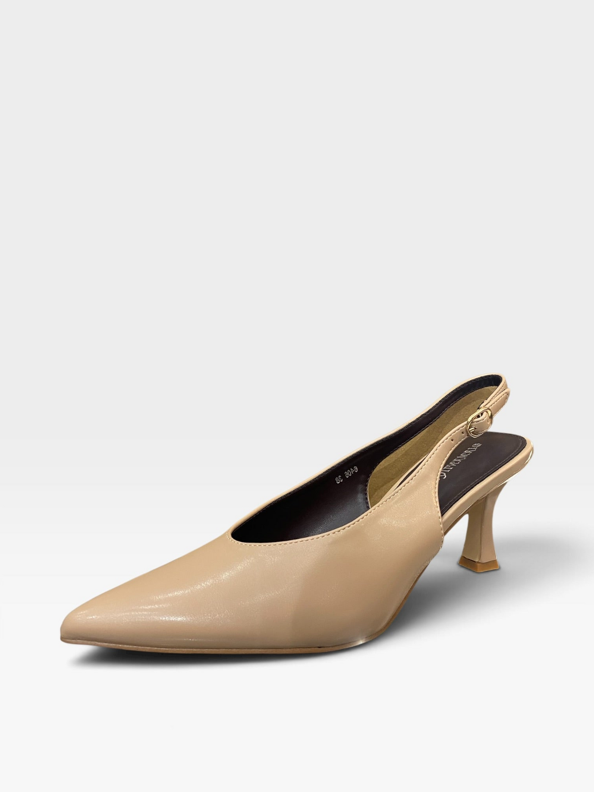 Décolleté Slingback in Pelle Nude