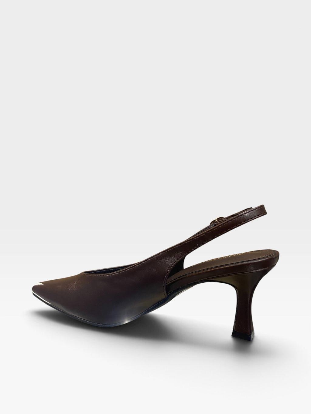Décolleté Slingback in Pelle Marrone