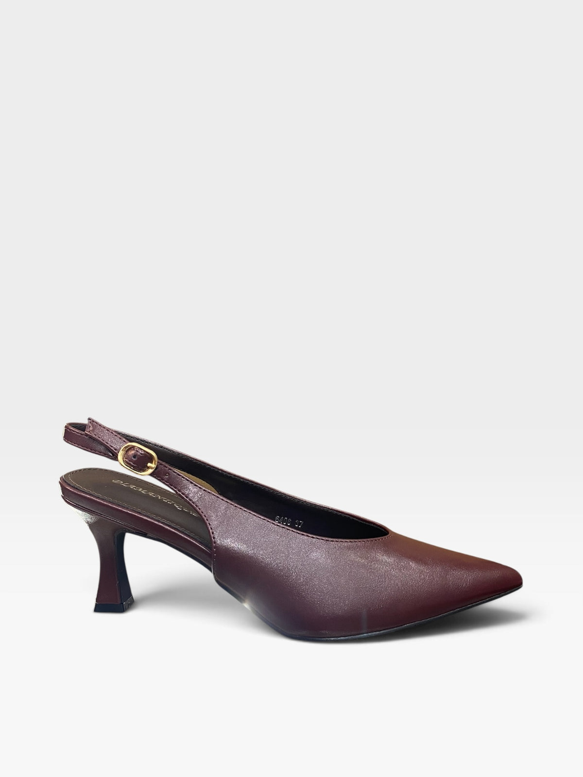 Décolleté Slingback in Pelle Bordeaux