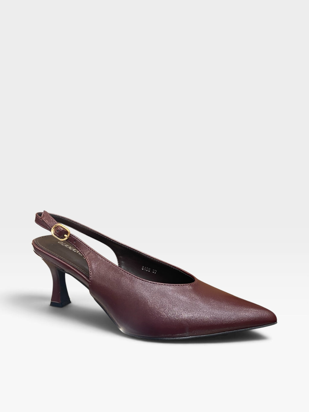 Décolleté Slingback in Pelle Bordeaux