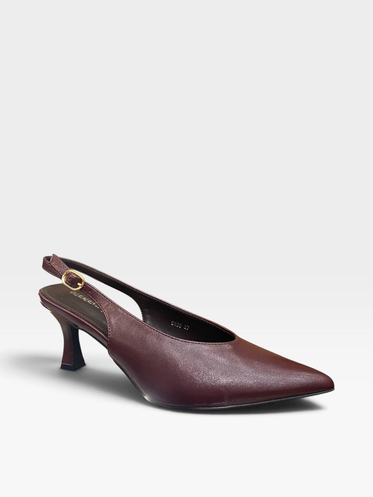 Décolleté Slingback in Pelle Bordeaux