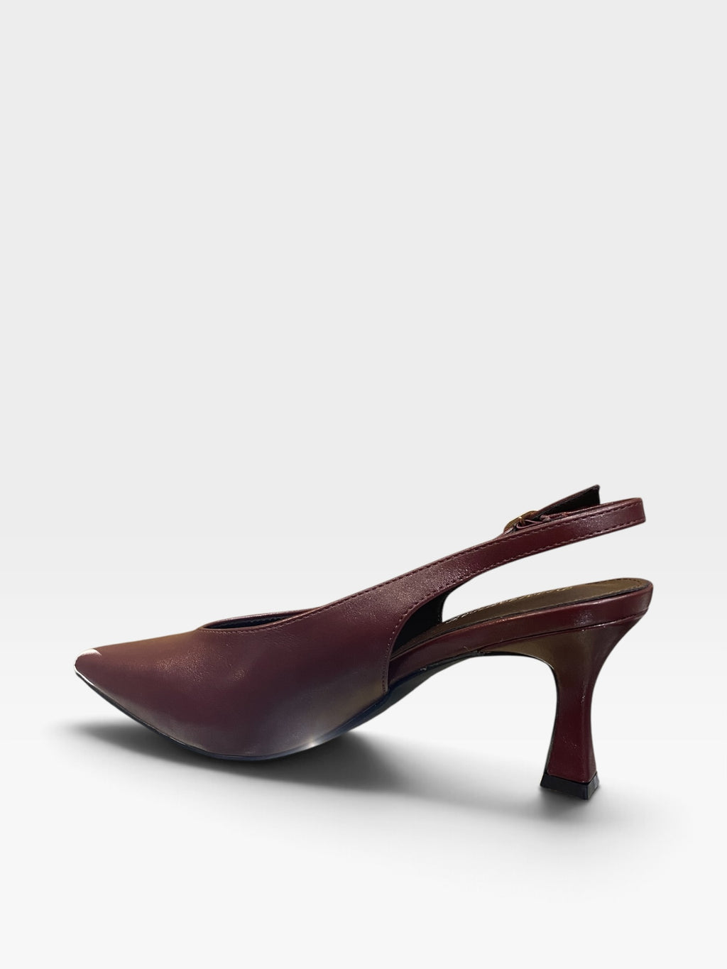 Décolleté Slingback in Pelle Bordeaux