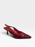 Décolleté Slingback Lucido Bordeaux