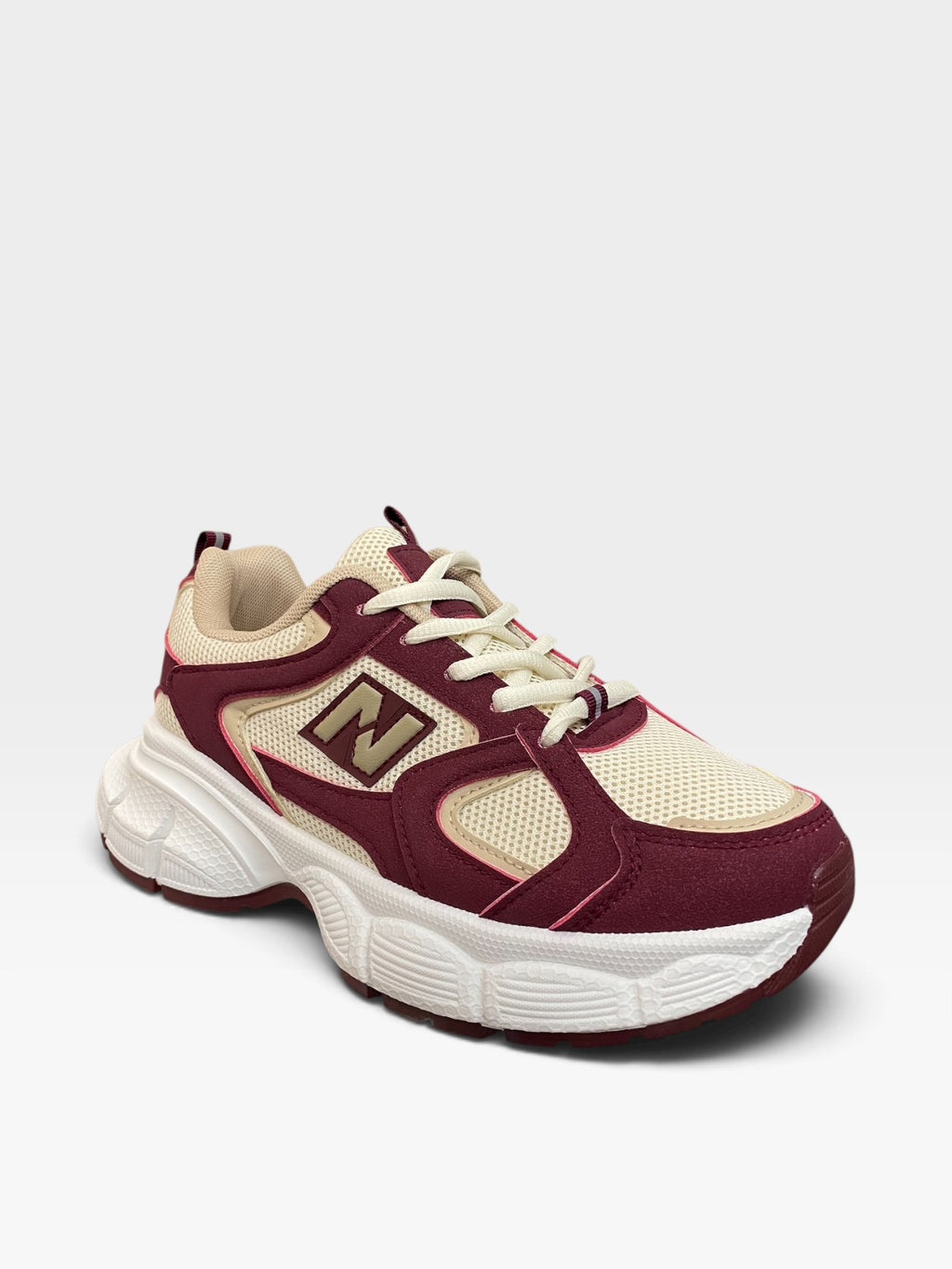 Sneaker Chunky Bordeaux e Oro