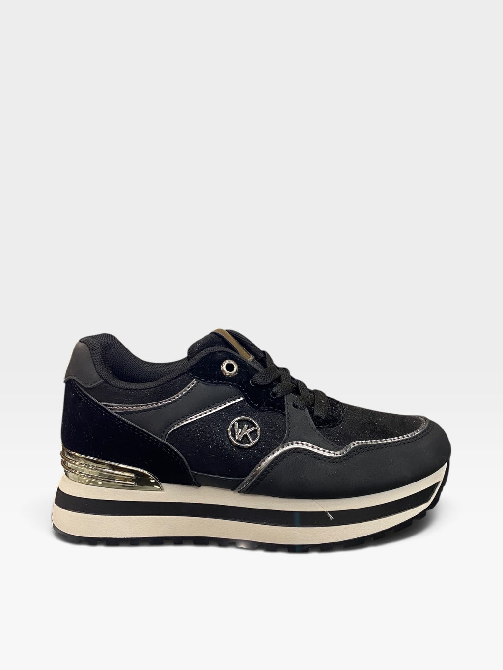 Sneaker Platform Stellar Nero e Argento