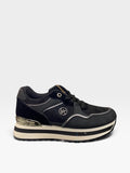 Sneaker Platform Stellar Nero e Argento