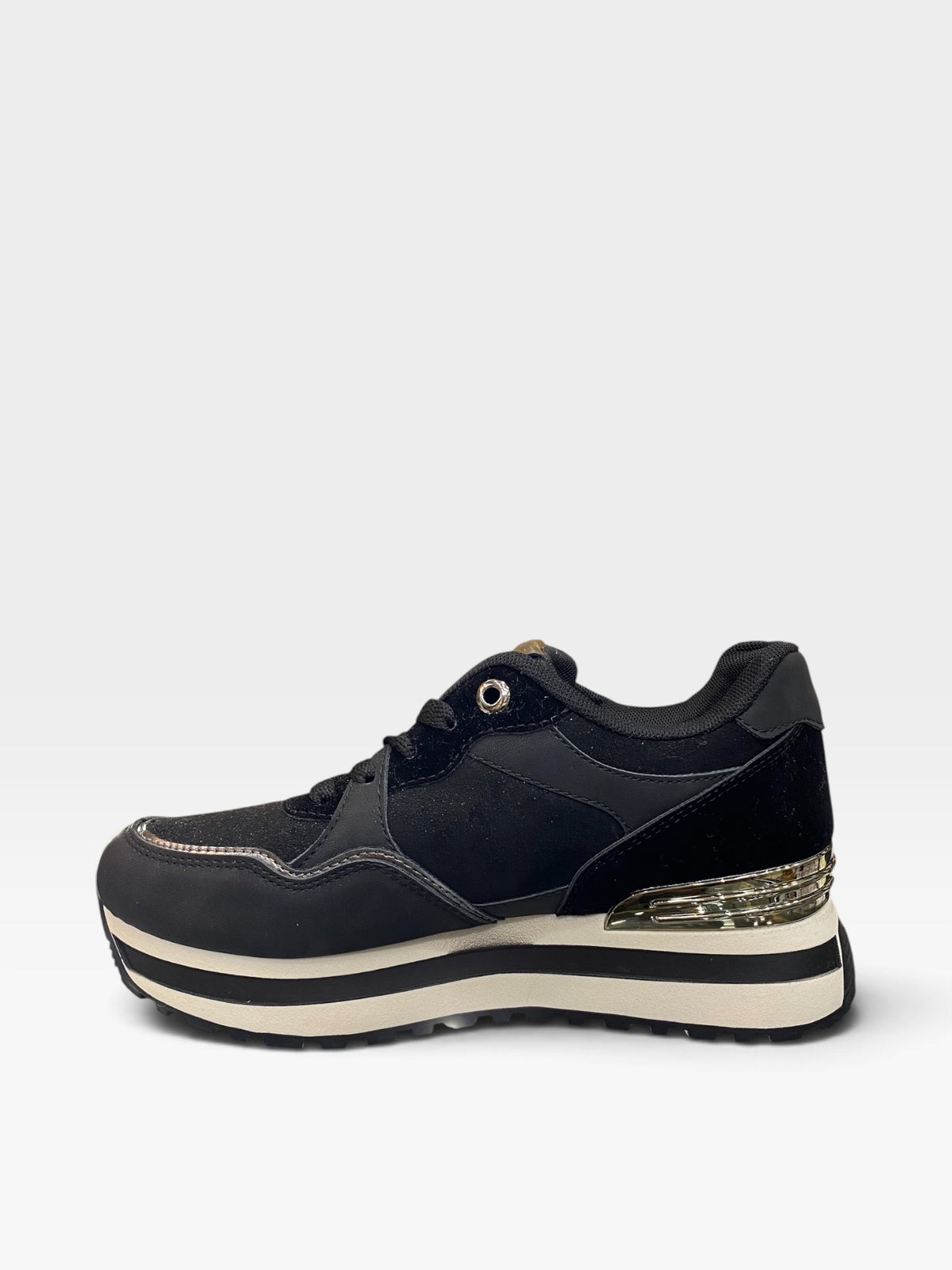 Sneaker Platform Stellar Nero e Argento