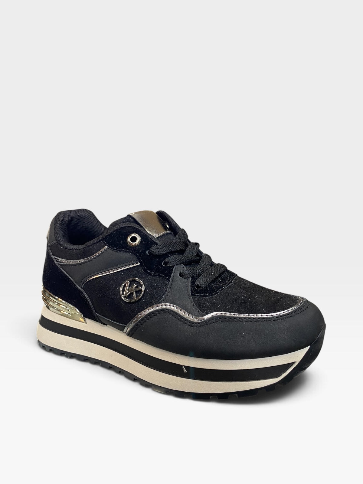 Sneaker Platform Stellar Nero e Argento