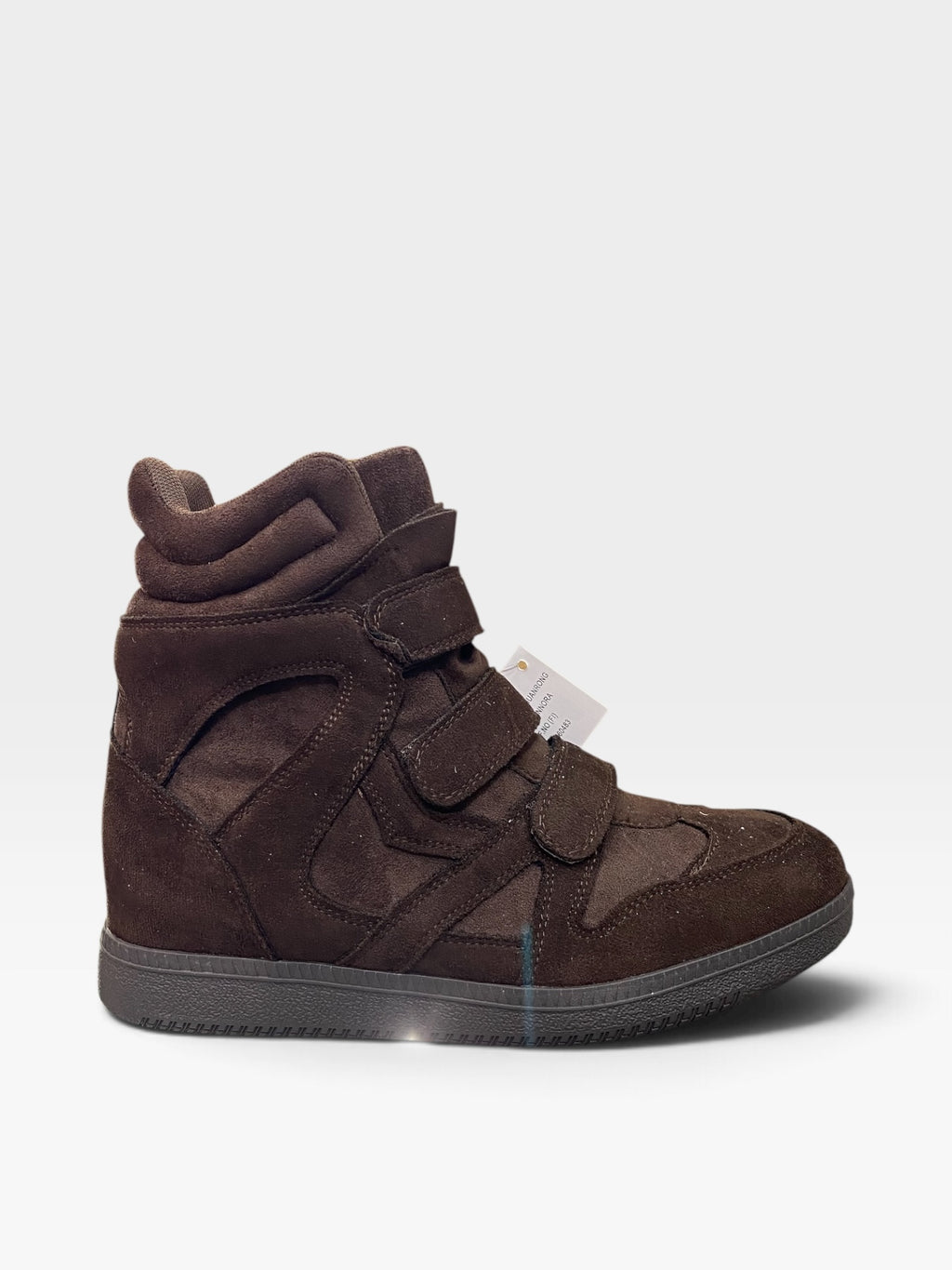 Sneaker Stivaletto con Zeppa Interna Marrone