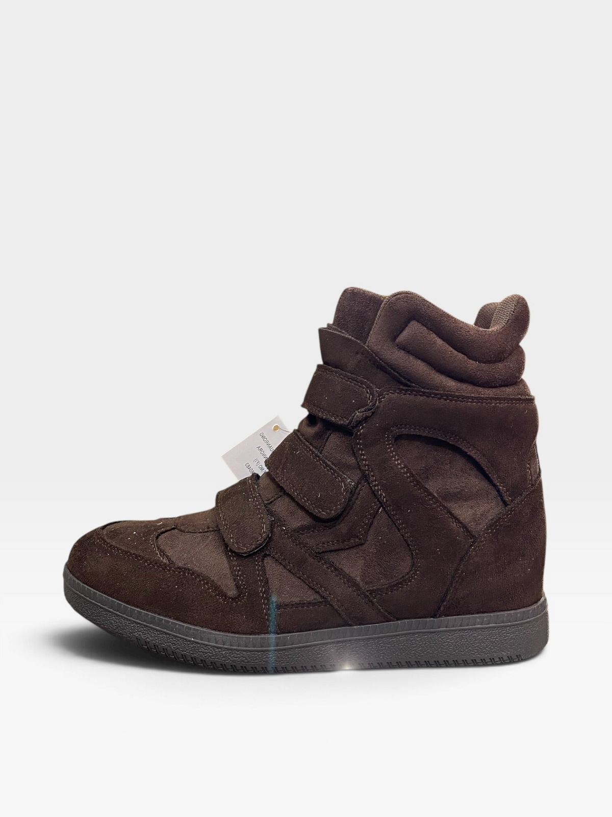 Sneaker Stivaletto con Zeppa Interna Marrone