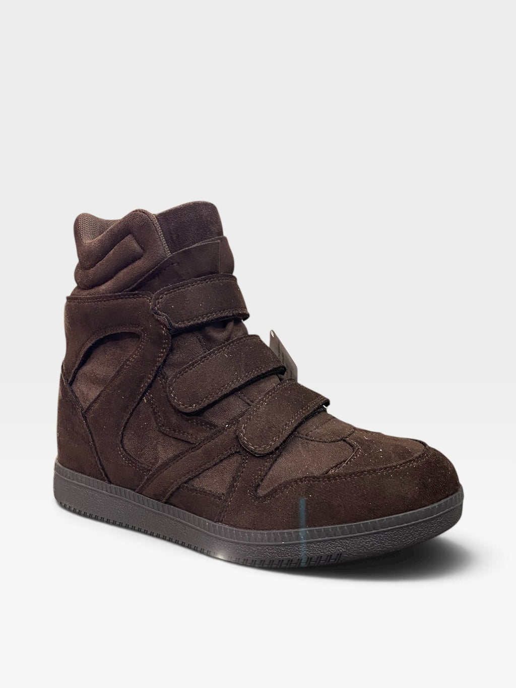 Sneaker Stivaletto con Zeppa Interna Marrone