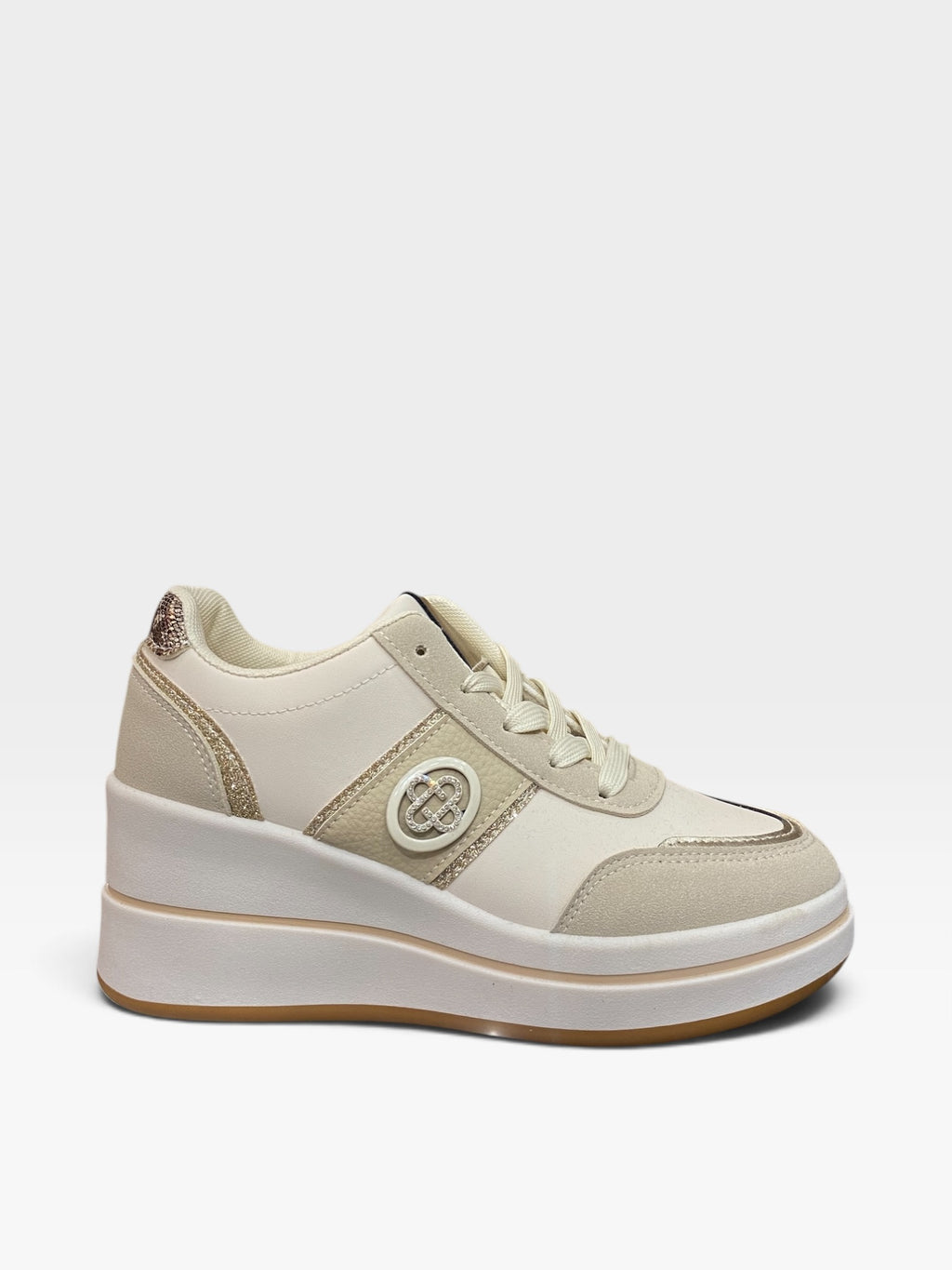Sneaker Zeppa Chic Gold Beige