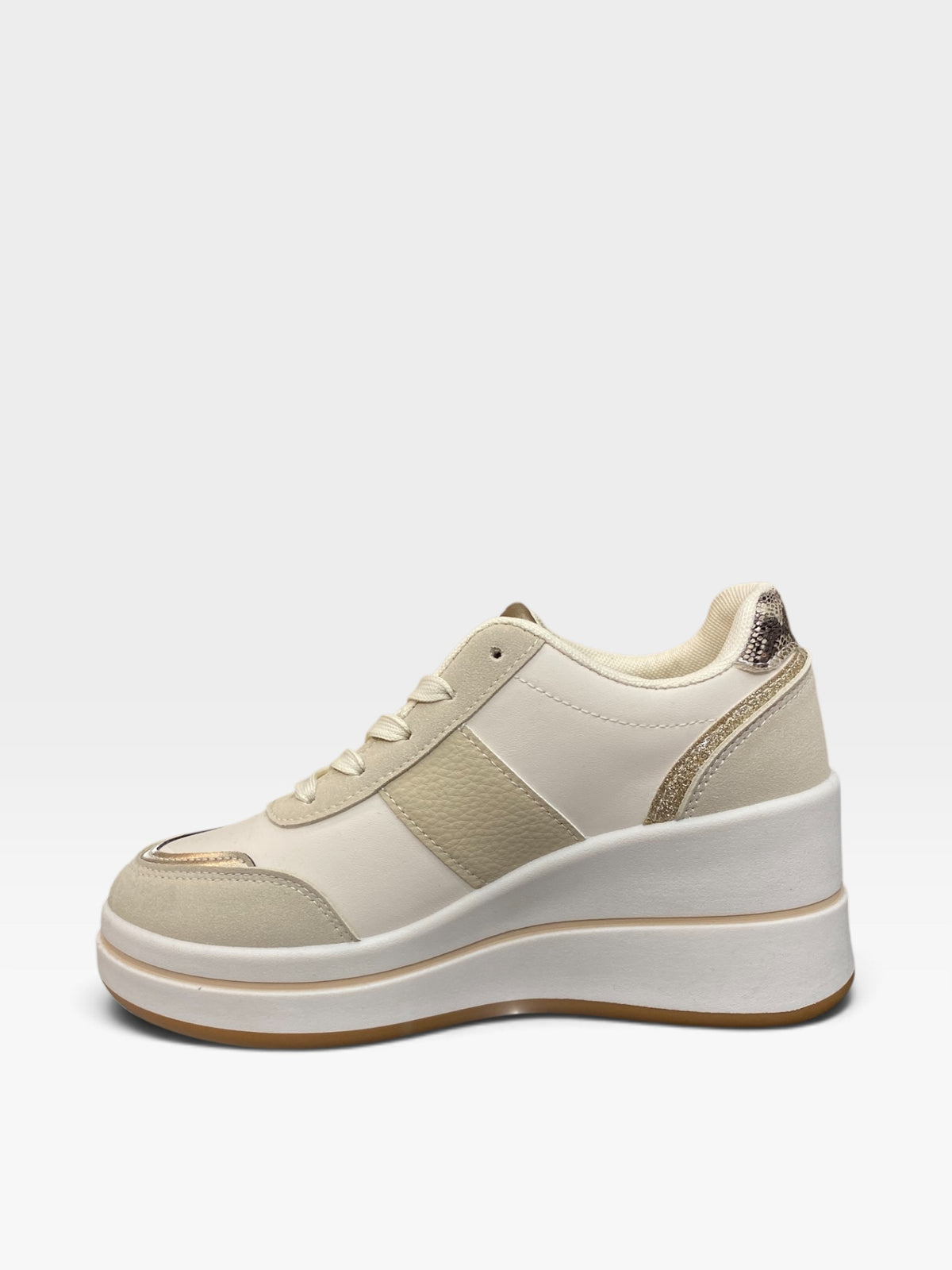 Sneaker Zeppa Chic Gold Beige