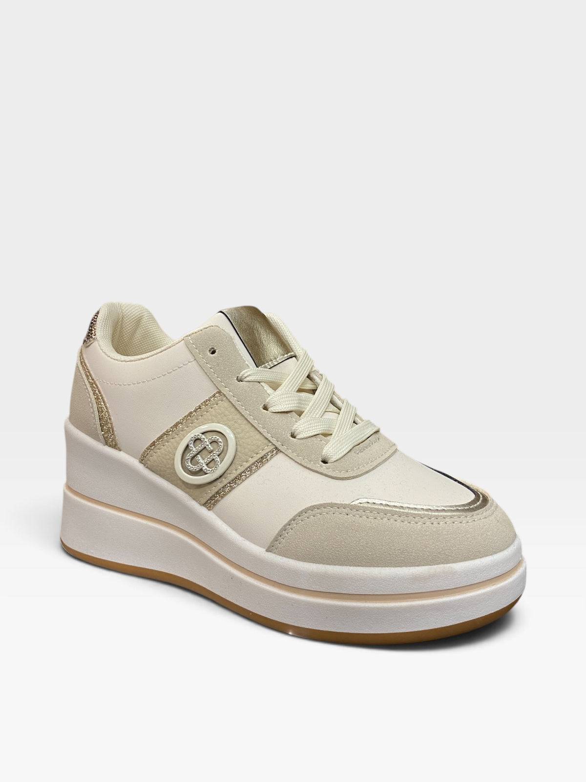 Sneaker Zeppa Chic Gold Beige