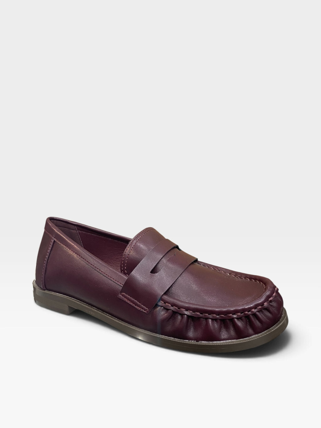 Mocassino Arricciato Bordeaux Donna