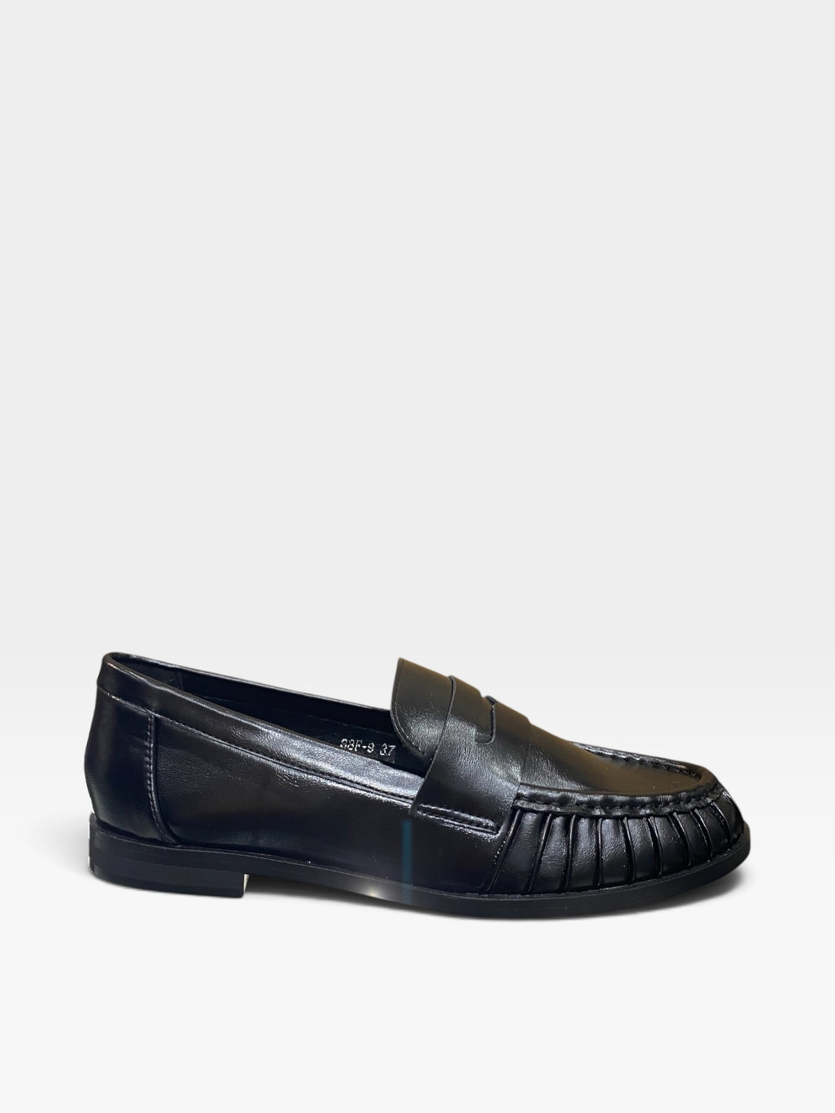 Mocassino Arricciato Nero Donna