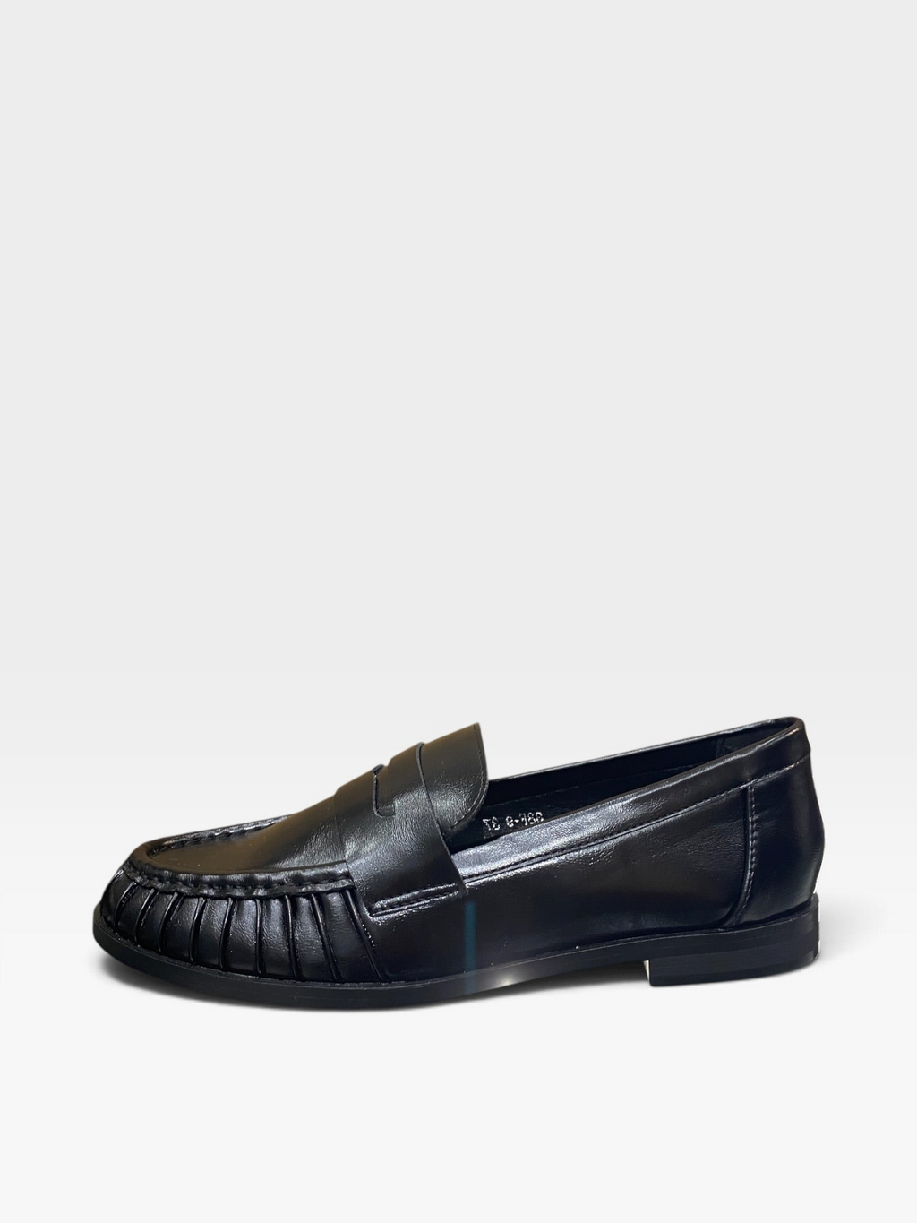 Mocassino Arricciato Nero Donna