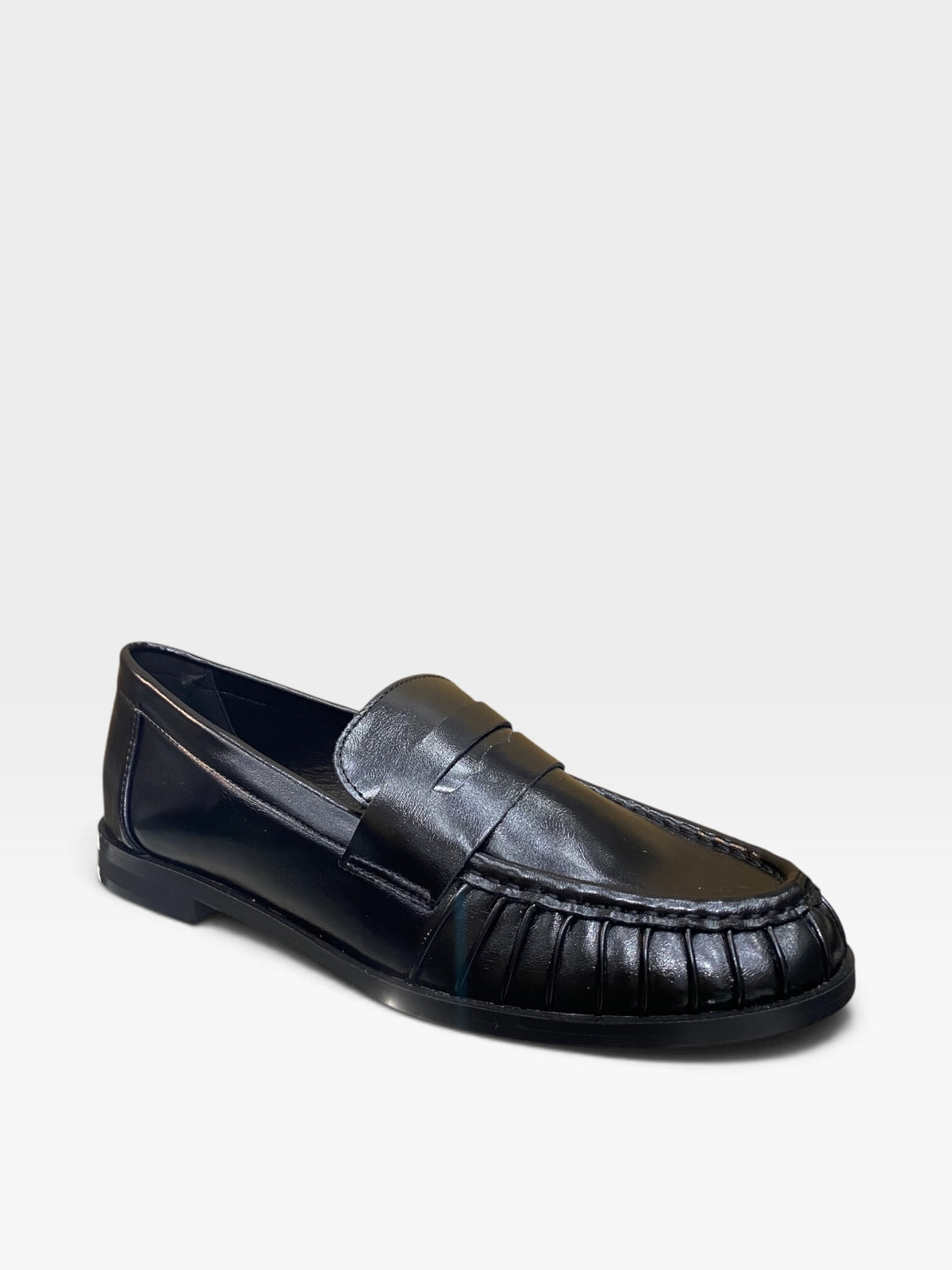 Mocassino Arricciato Nero Donna
