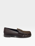 Mocassino Arricciato Marrone Donna