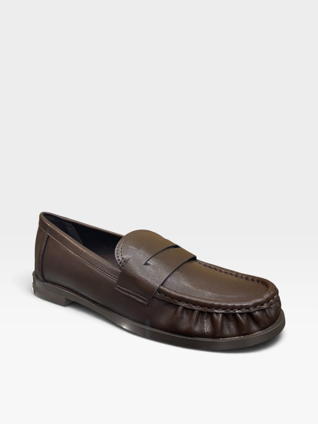 Mocassino Arricciato Marrone Donna