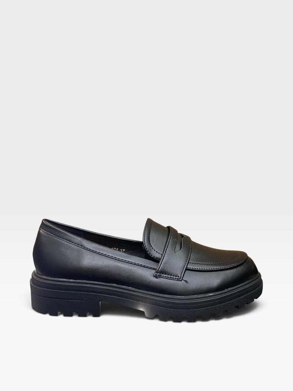 Mocassino Chunky Carrarmato Nero Donna