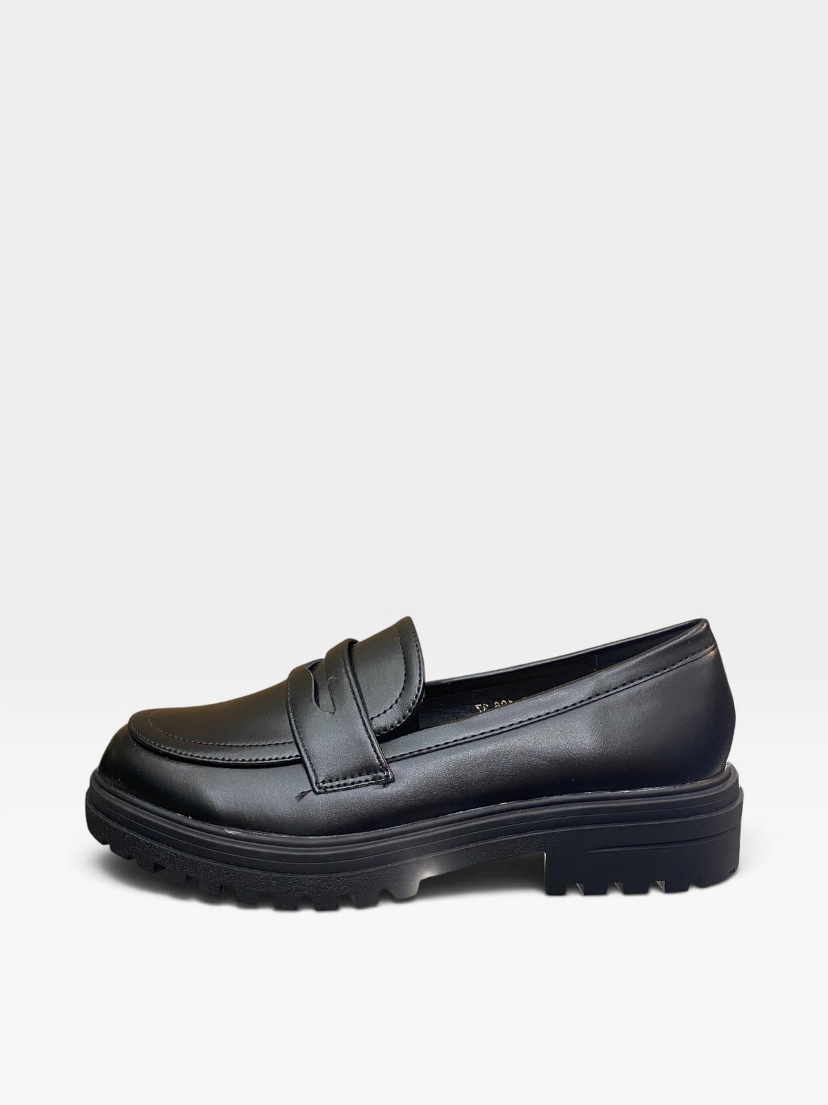 Mocassino Chunky Carrarmato Nero Donna