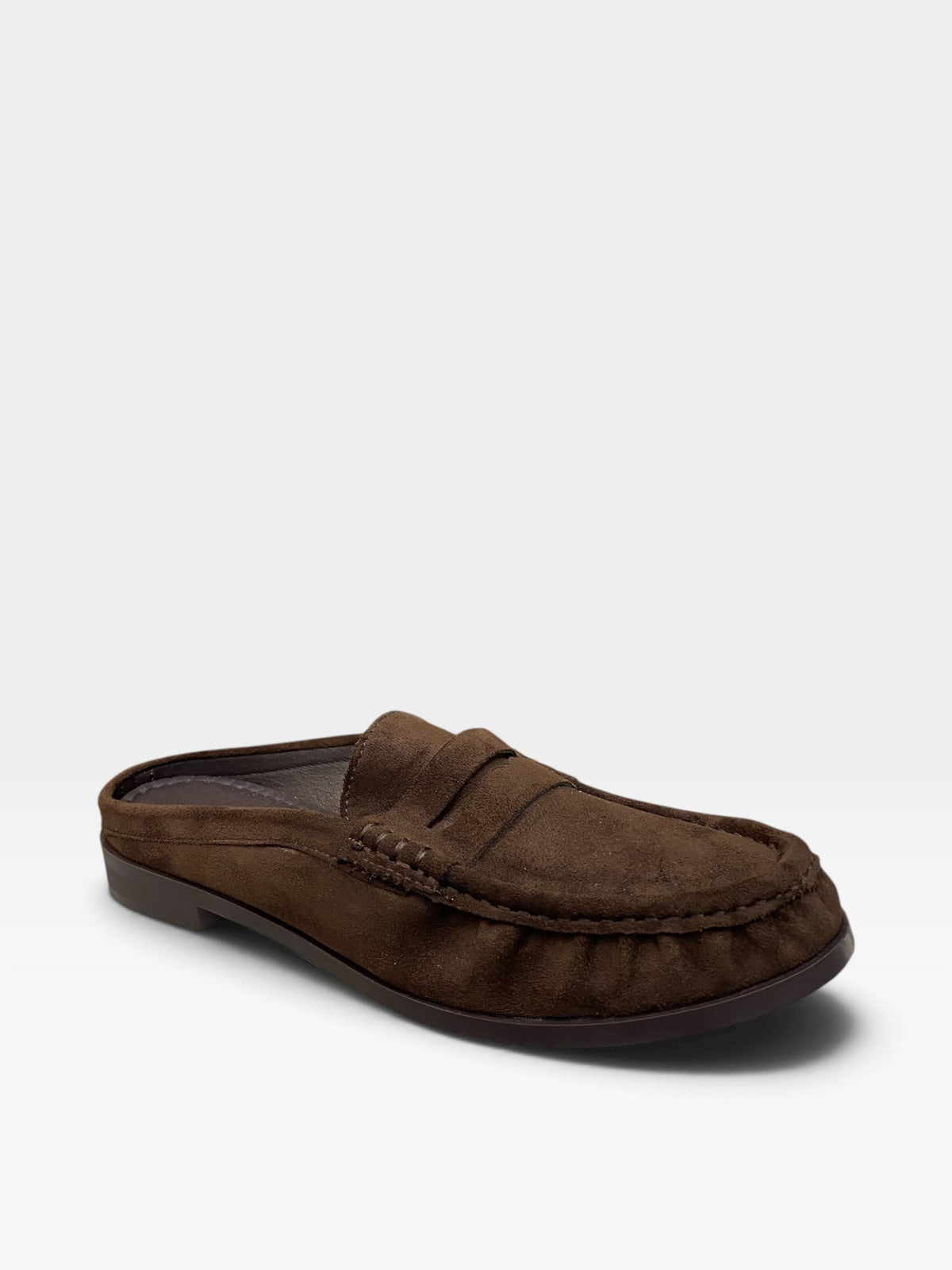 Sabot Mocassino Camoscio Marrone Donna