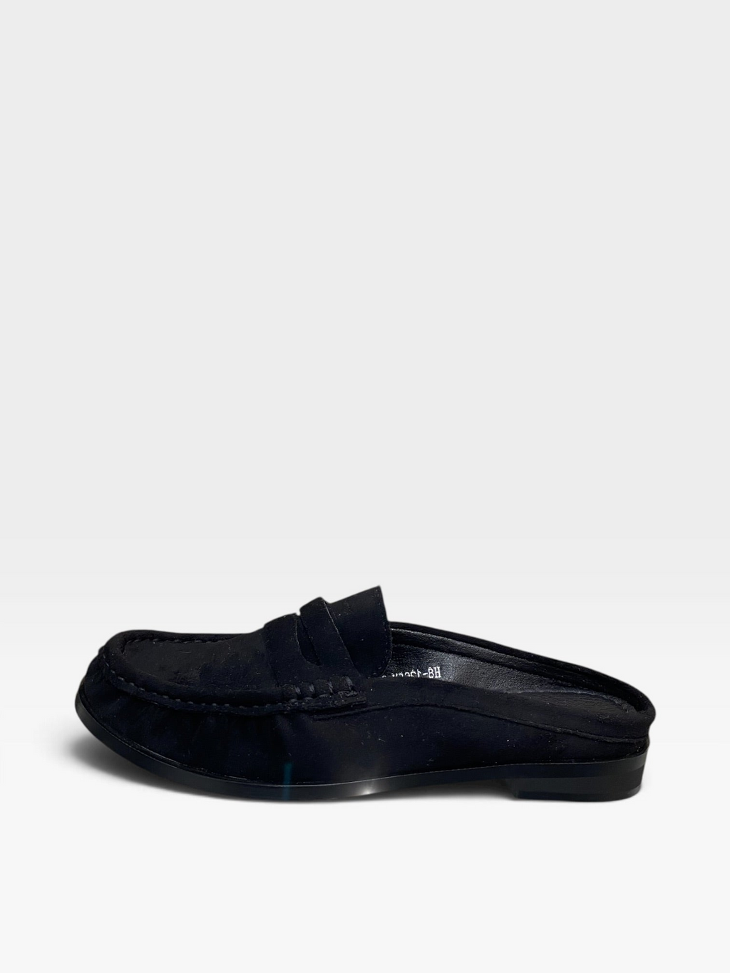 Sabot Mocassino Camoscio Nero Donna