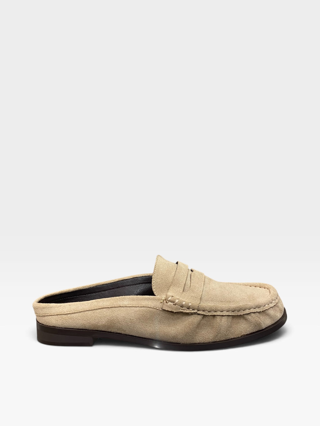 Sabot Mocassino Camoscio Beige Donna