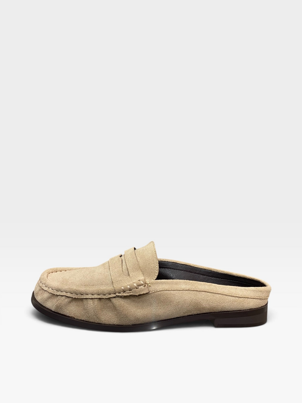 Sabot Mocassino Camoscio Beige Donna