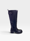Stivale Alto Fibbia Gambale Nero Donna