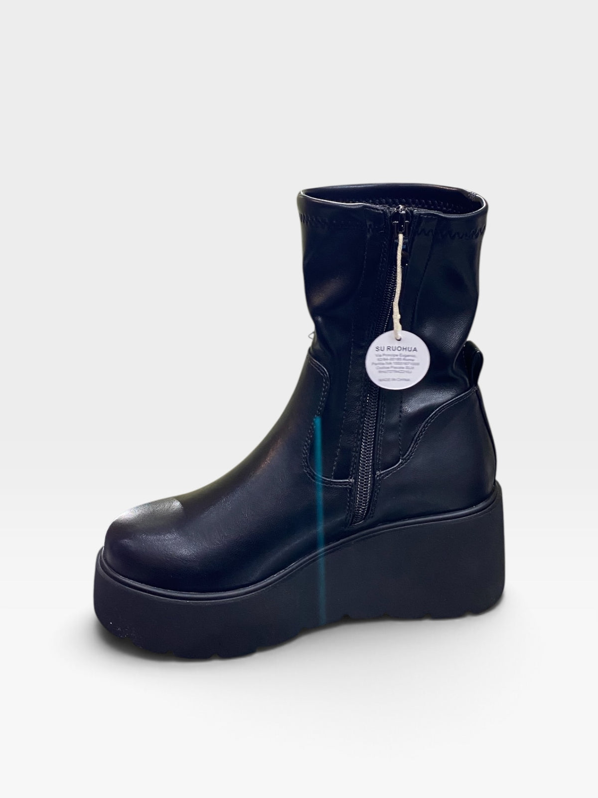 Stivaletto Zeppa Platform Nero Donna