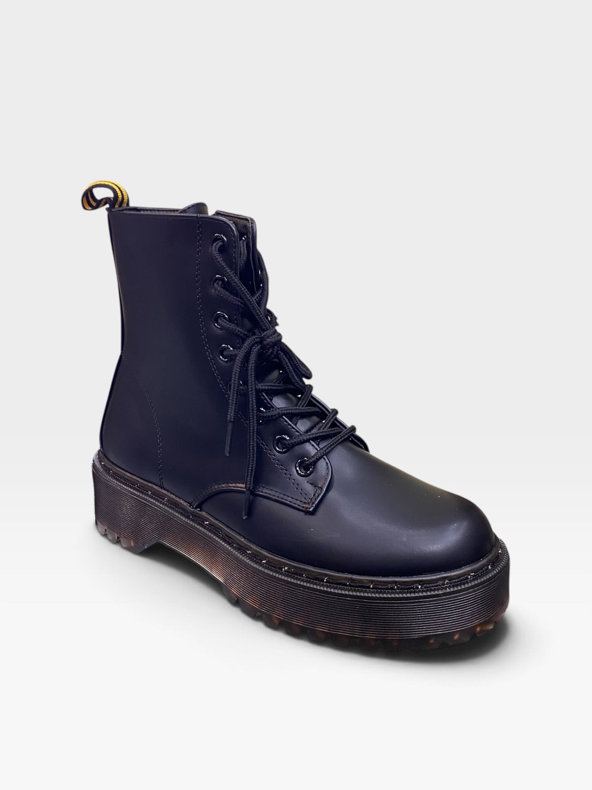 Anfibio Stringato Platform Nero Donna
