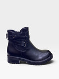 Stivaletto Tronchetto con Doppi Cinturini Nero Donna